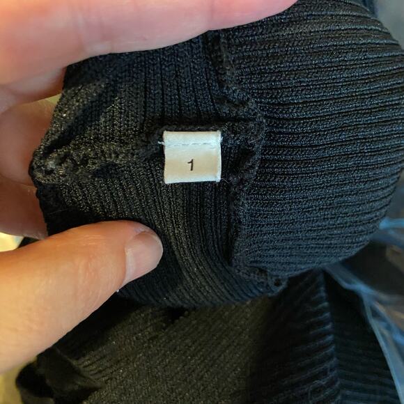 Sandro Black Flared Sleeve Sweater - Picture 3 of 4